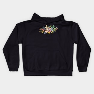 Fierce Floral Bouquet Kids Hoodie